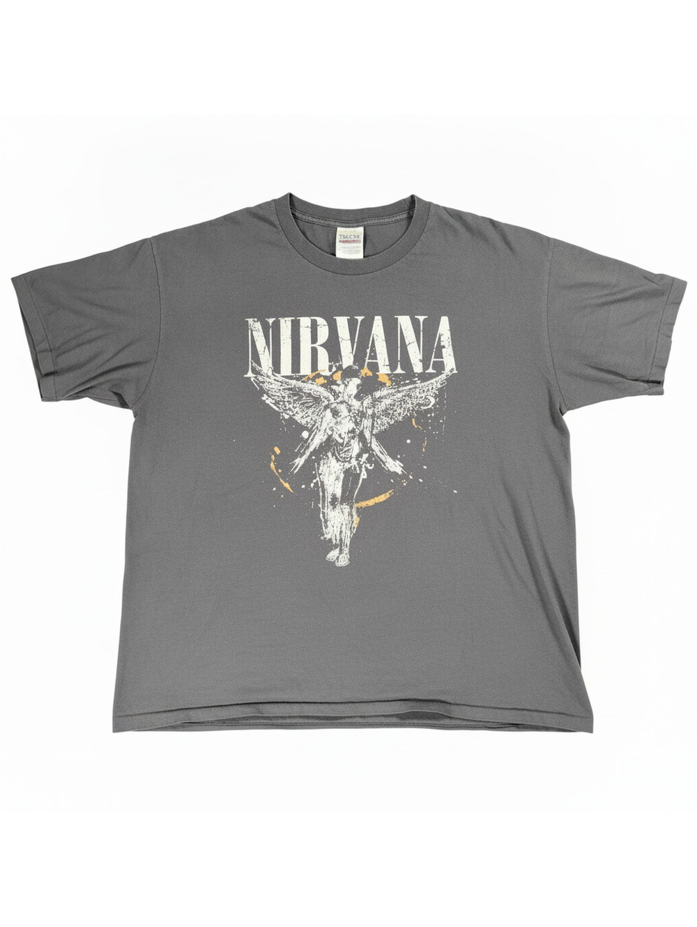 Vintage Tultex Nirvana Charcoal Graphic Band T-Shirt Men's XL 90s Reprint